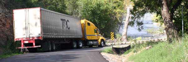 Truck stuck at Hammett's crossing 9-30-09